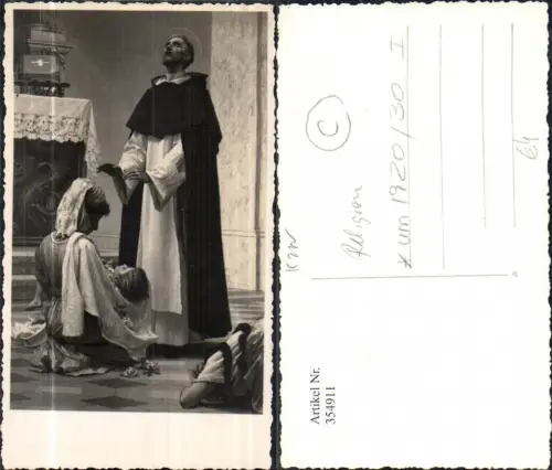 354911,Künstler Ak Priester Frau Kind Religion