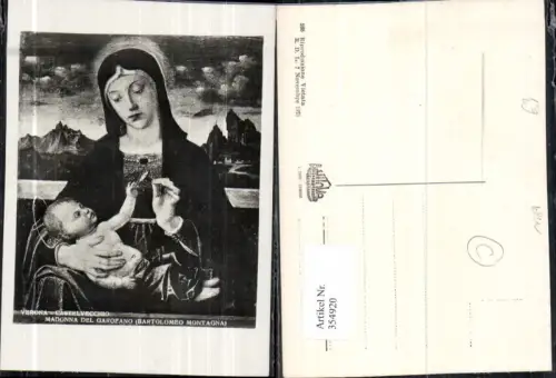 354920,Künstler Ak Bartolomeo Montagna Madonna del Garofano Castelvecchio Verona Religion