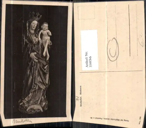 354936,Multscher Madonna Statue Religion