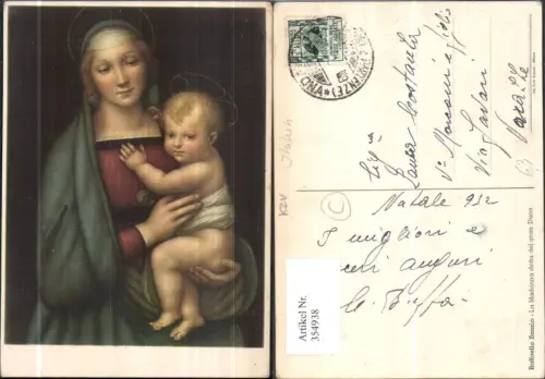 354938,Künstler Ak Raffaelo Sanzio La Madonna detta del gran Duca Religion