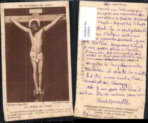 355951,Künstler Ak Velasquez Le Christ en Croix Jesus am Kreuz Religion