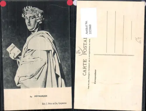 355960,Künstler Ak Petrarque Nonne m. Buch Canzoni Blätterkranz Religion