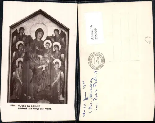 355969,Künstler Ak Cimabue La Vierge aux Anges Religion