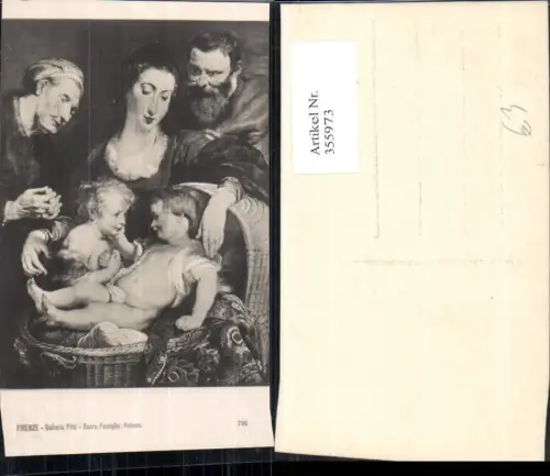 355973,Künstler Ak Peter Paul Rubens Sacra Famiglia Religion
