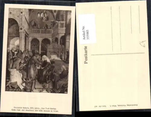 355985,Künstler Ak Der Tod Marias Religion