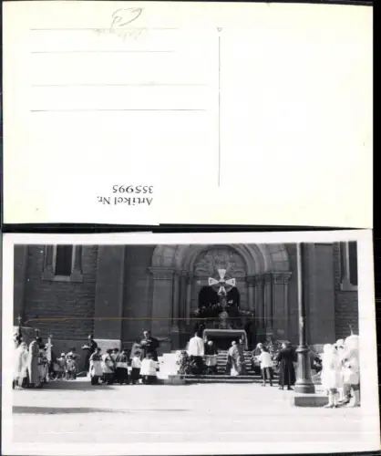 355995,Foto Ak Priester Ministranten Erstkommunion v. Kirche Religion
