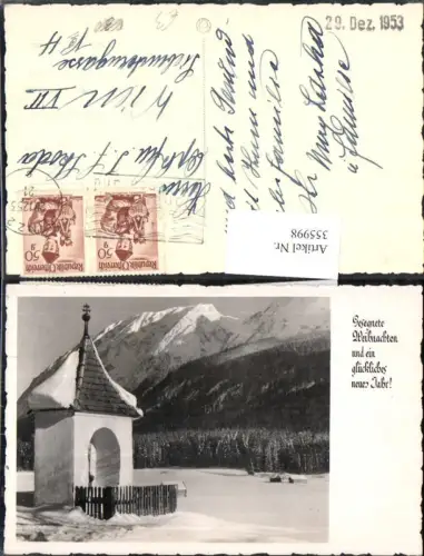 355998,Foto Ak Religion Kapelle Winterlandschaft Bergkulisse