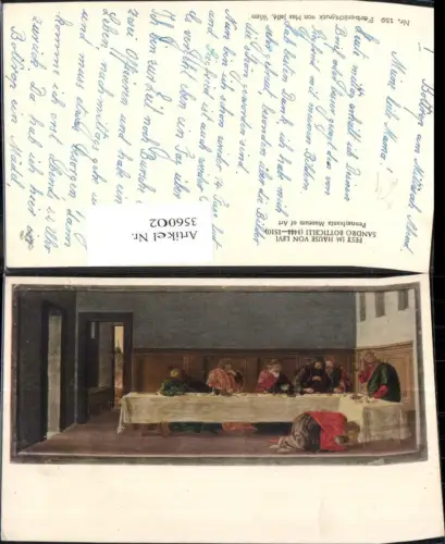 356002,Künstler Ak Sandro Botticelli Fest im Hause Levi Religion