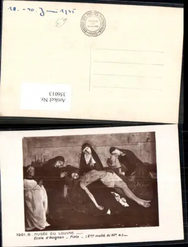356013,Künstler Ak Pieta Ecole d Avignon Jesus Maria Religion