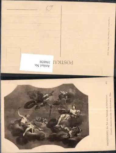 356020,Künstler Ak Franceschini Ein Teil des Plafonds i. Rubens-Saal Engel Religion