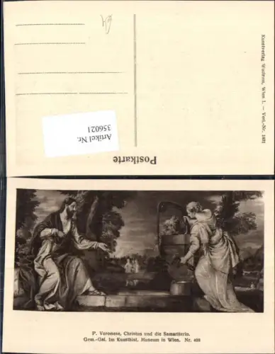 356021,Künstler Ak P. Veronese Christus u. d. Samariterin Religion