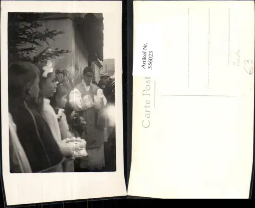 356023,Foto Ak Priester Kinder Erstkommunion Religion