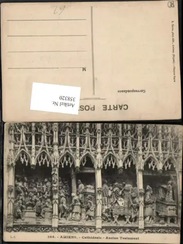 358320,Picardie Somme Amiens Cathedrale Ancien Testament Figuren Relief