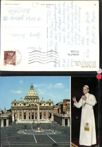 371258,Lazio Roma Rom Vatikan Piazza e Basilica di S. Pietro Petersdom H. Peturs Papst