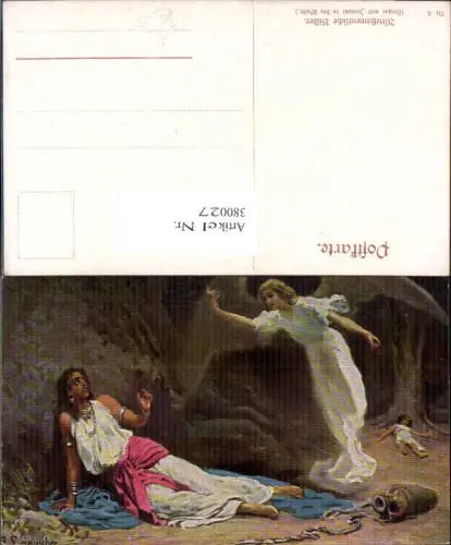 380027,Künstler Ak Robert Leinweber Hagar u. Ismael i. d. Wüste Alttestamentliche Bilder Religion