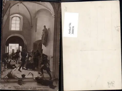 380036,Künstler Ak Ch. Eug. Bunel Le Tocsin sonnait toujours u. d. Sterbeglöckchen tönte immer Religion