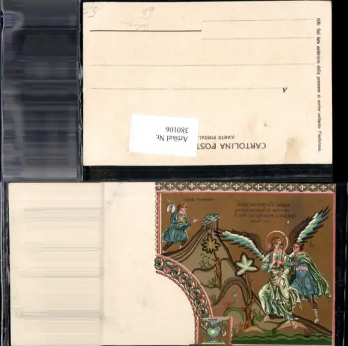380106,Künstler Ak Jacob mit Engel Benedic Religion