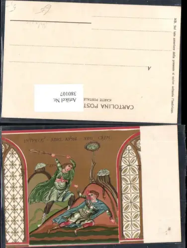 380107,Künstler Ak Kain u. Abel Religion