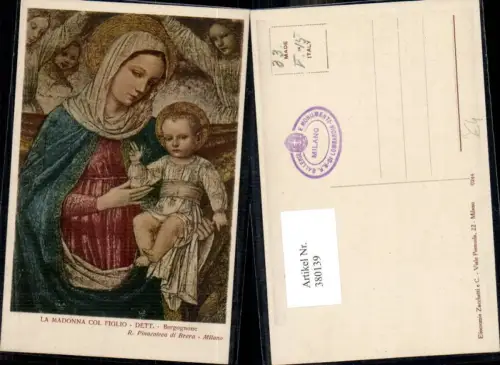 380139,Künstler Ak Bergognone La Madonna col Figlio Heilige m. Kind Religion