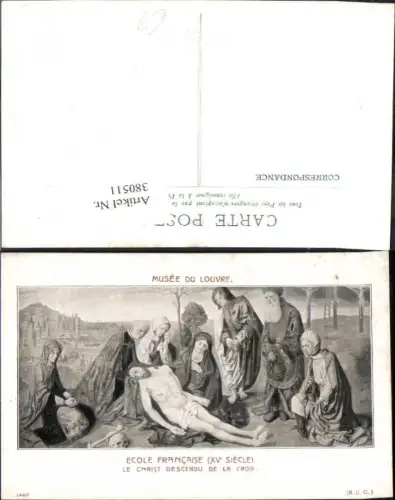 380511,Künstler Ak Le Christ descendu de la croix Leichnam Jesu Frauen i. Trauer Religion