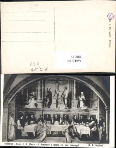 380515,Künstler Ak S. Domenico a mensa coi suoi compagni Engel Abendmahl Religion