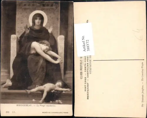 388372,Künstler Ak Bouguereau La Vierge consolatrice Heilige Heiligenschein Religion