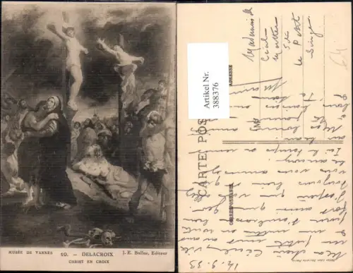 388376,Künstler Ak Delacroix Christ en croix Jesus am Kreuz Religion