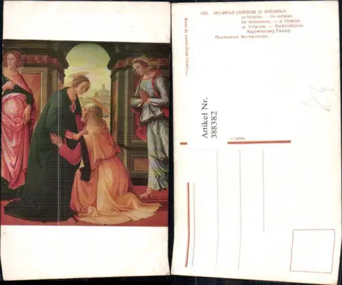 388382,Künstler Ak Domenico Grillandajo Die Heimsuchung Religion