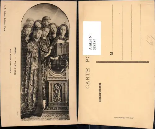 388384,Künstler Ak Van Eyck Les Anges Chanteurs Chor Singen Religion