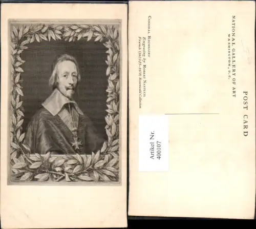 400107,Künstler Ak Robert Nanteuil Cardinal Richelieu Portrait Kardinal Religion