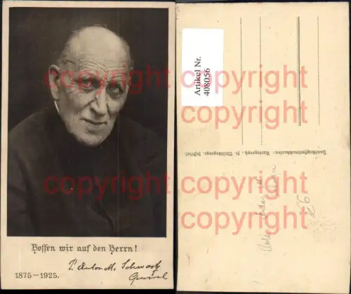 408056,Pater Anton M. Schwarz Religion