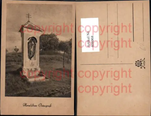 408068,Bildstock Flurkreuz Religion Ostergruß