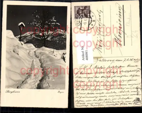 408081,Bergkreuz Winterlandschaft Bildstock Flurkreuz Religion pub Begro 3776