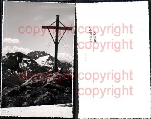 408084,Foto Ak Gipfelkreuz Alpinismus Bergsteigen Bildstock Flurkreuz Religion