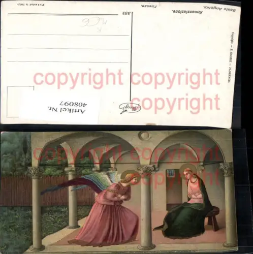 408097,Künstler Ak Beato Angelico Annuniazione Engel Erzengel Heilige Religion