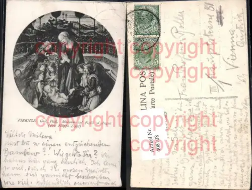 408108,Künstler Ak Filippo Lippi Madonna col Figlio ed Angeli Engel Religion