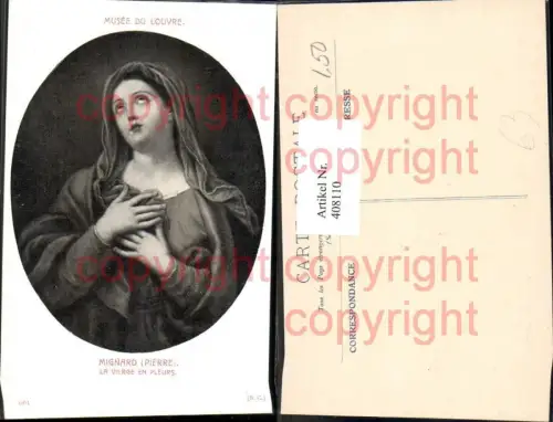 408110,Künstler Ak Pierre Mignard La Vierge en Pleurs Passepartout Religion