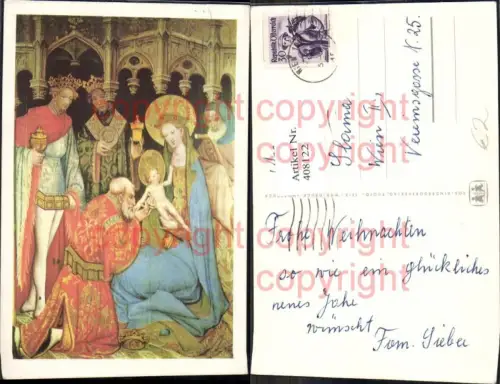 408122,Künstler Ak Heilige m. Jesuskind Heiligenschein Priester Kirche Religion
