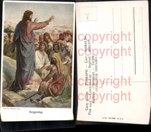 408157,Künstler Ak H. Hoffmann Bergpredigt Jesus m. Jünger Religion pub Theo Stroefer 658/2
