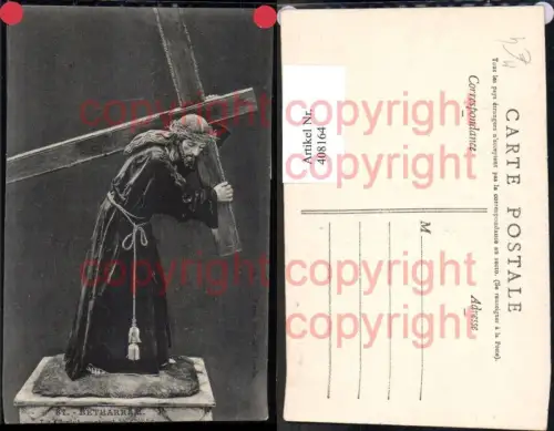408164,Religion Betharram Jesus trägt Kreuz