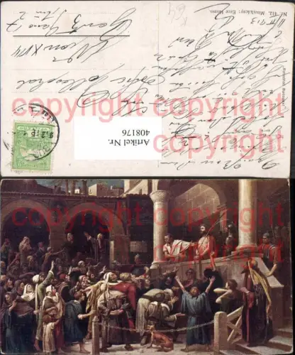 408176,Künstler Ak Munkacsy Ecce Homo Jesus m. Dornenkrone Religion