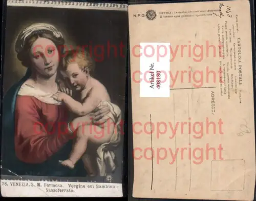 408180,Künstler Ak S. M. Formosa Vergine col Bambino Jungfrau m. Kind Religion