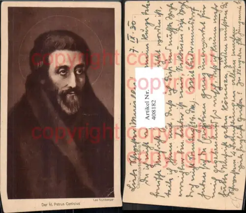 408182,Künstler Ak Leo Samberger Der hl. Petrus Canisius Heiligenschein Religion