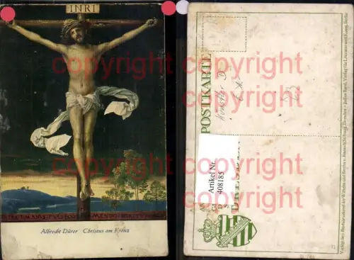 408185,Künstler Ak Albrecht Dürer Christus am Kreuz Religion
