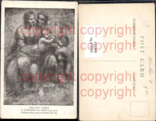 408183,Künstler Ak Leonardo da Vinci The Holy Family Hl. Familie Religion