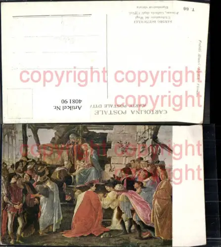 408190,Künstler Ak Sandro Botticelli L Adorazione de Magi Jungfrau m. Kind Religion