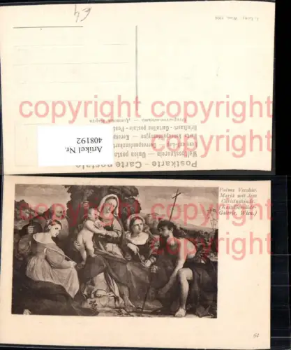 408192,Künstler Ak Palma Vecchio Maria m. d. Christuskinde Religion