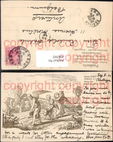 408202,Künstler Ak Ludwig Richter Engel als Bauern Landwirtschaft Religion