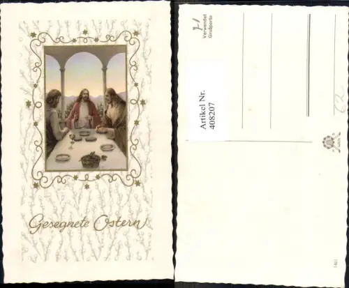 408207,Jesus m. Jünger Passepartout Sterne Goldschrift Religion