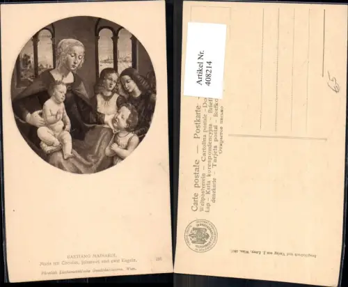 408214,Künstler Ak Bastiano Mainardi Maria u. Christus Johannes u. zwei Engeln Religion